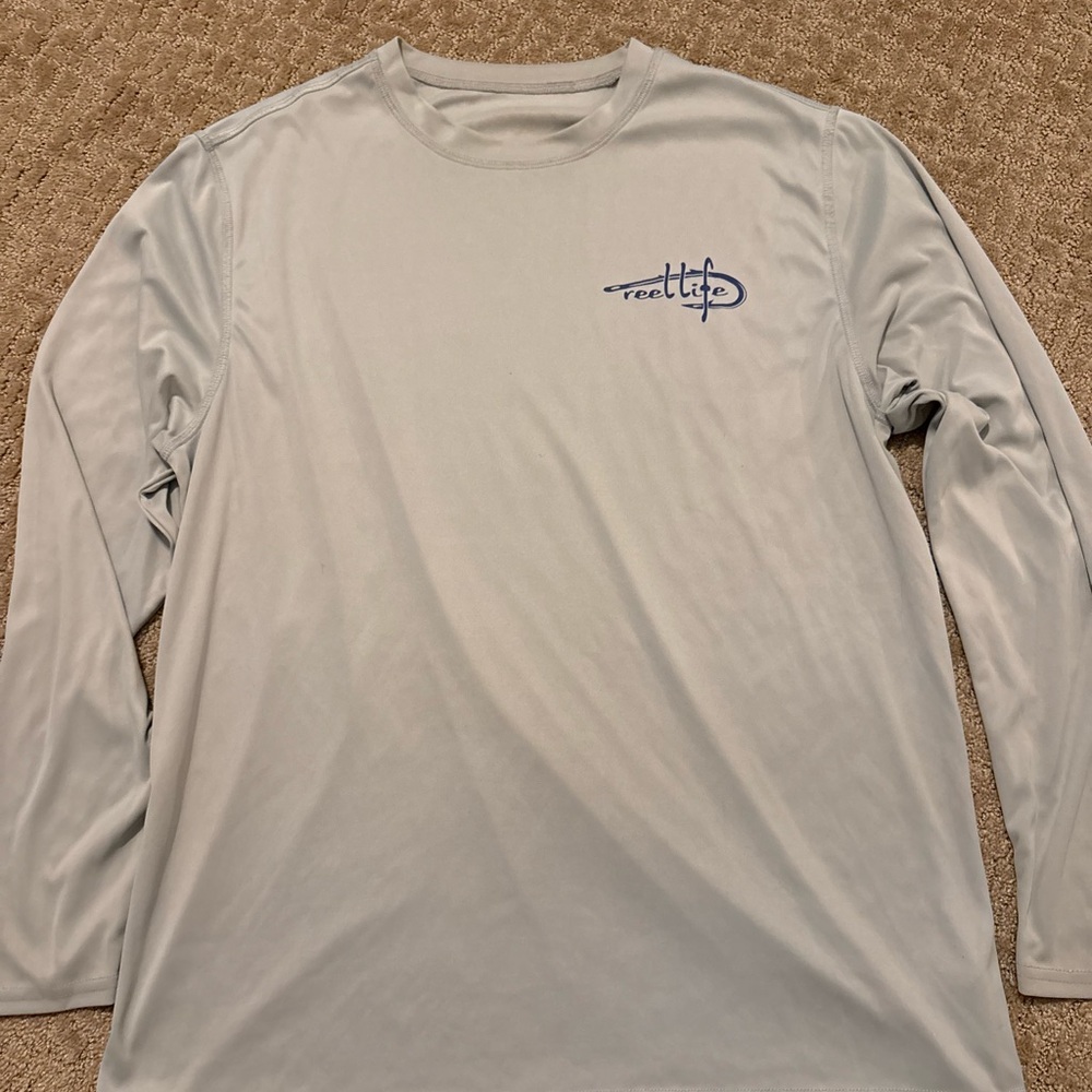 Reel Life Men's Light Blue Long Sleeve Tee